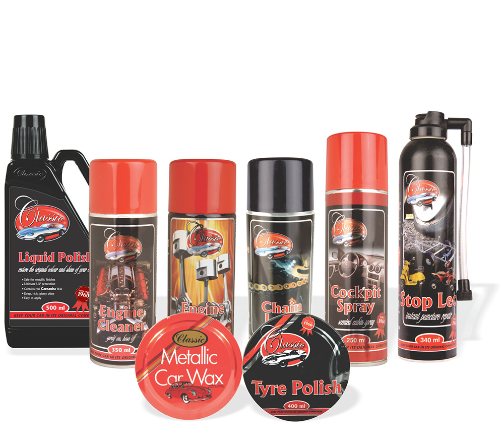 Classic Car Care Range Packaging